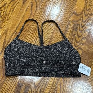 Womens lululemon flow y nunu sports bra size 10 floral brown